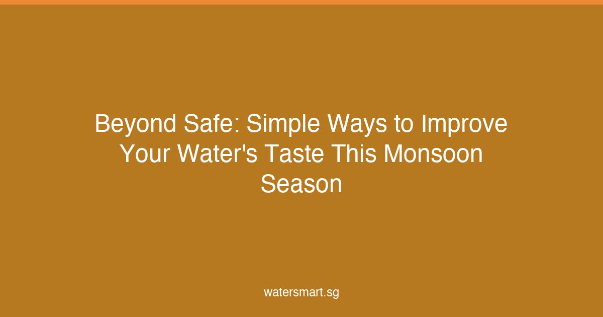 Beyond Safe: Simple Ways to Improve Your Water's Taste This Monsoon Season